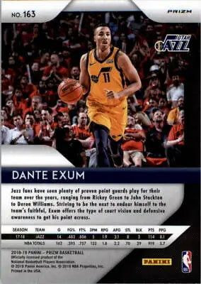 Dante Exum basketball card from 2018-19 Panini Prizm Red White and Blue collection