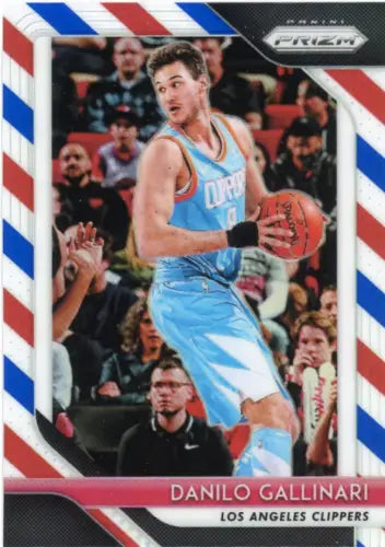 Danilo Gallinari 2018-19 Panini Prizm Red White and Blue basketball card for LA Clippers