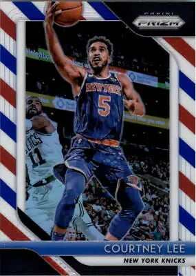 Basketball trading card of Courtney Lee from Panini Prizm Red White and Blue collection