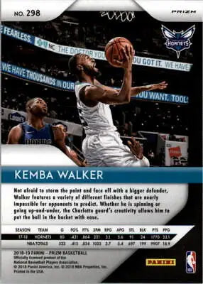 Kemba Walker 2018-19 Panini Prizm Red White and Blue trading card for collectors