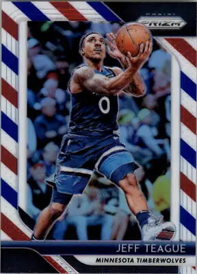 2018-19 Panini Prizm Red White Blue Jeff Teague Timberwolves Trading Card NM-MT