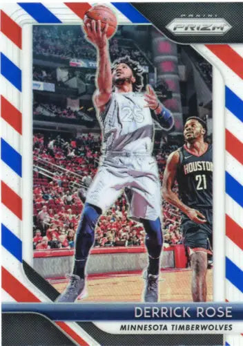 Derrick Rose 2018-19 Panini Prizm Red White and Blue basketball card NM-MT