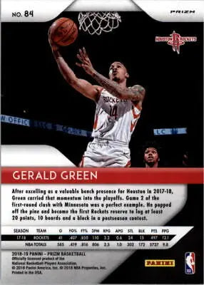 Gerald Green Houston Rockets Panini Prizm Red White and Blue basketball card NM-MT