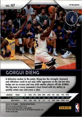 2018-19 Panini Prizm Silver Basketball Card of Gorgui Dieng, Minnesota Timberwolves