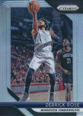 2018-19 Panini Prizm Silver Derrick Rose Minnesota Timberwolves basketball trading card