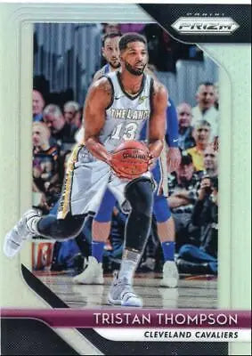 Basketball card of Tristan Thompson from 2018-19 Panini Prizm Silver Parallel