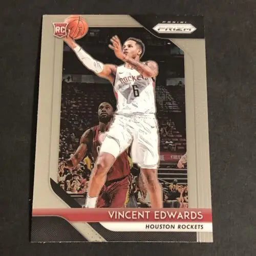 Vincent Edwards rookie basketball card from 2018-19 Panini Prizm Houston Rockets NBA