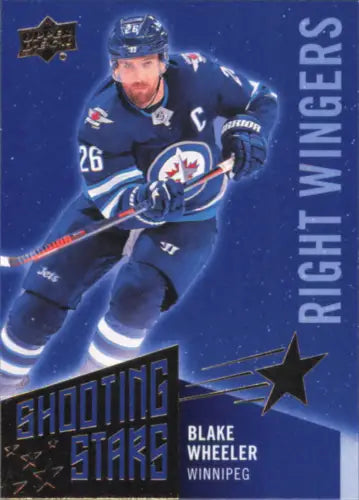 Blake Wheeler hockey card from 2018-19 Upper Deck Shooting Stars collection