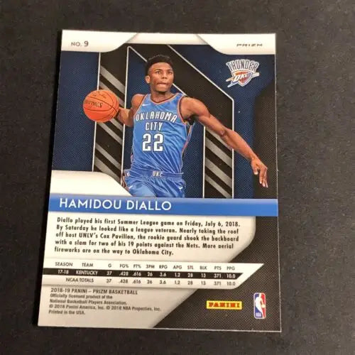 Hamidou Diallo 2018-2019 Panini Prizm Red White Blue Rookie Basketball Card