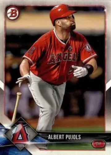 2018 Bowman #22 Albert Pujols NM-MT Angels baseball card with original gloss finish