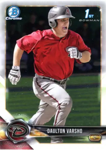 Daulton Varsho baseball card from 2018 Bowman Chrome Prospects for Arizona Diamondbacks