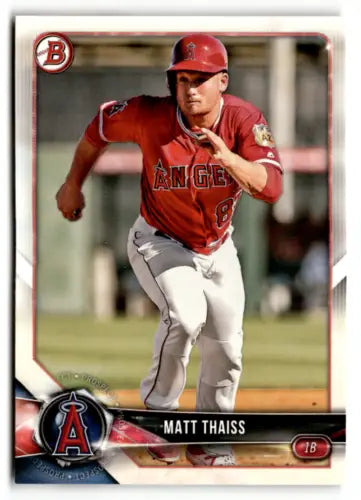 Matt Thaiss baseball card from 2018 Bowman Draft, original gloss Near Mint condition