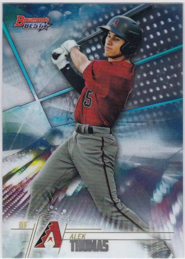 Baseball card of Alek Thomas Arizona Diamondbacks from Bowmans Best Prospects series