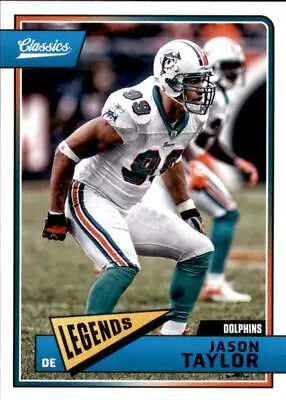 2018 Classics #145 Jason Taylor Miami Dolphins NFL Football Card NM-MT collectible