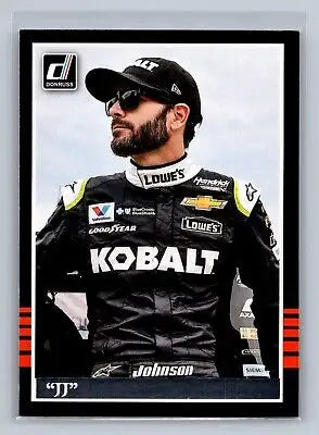 2018 Donruss Jimmie Johnson trading card name variation for collectors and fans