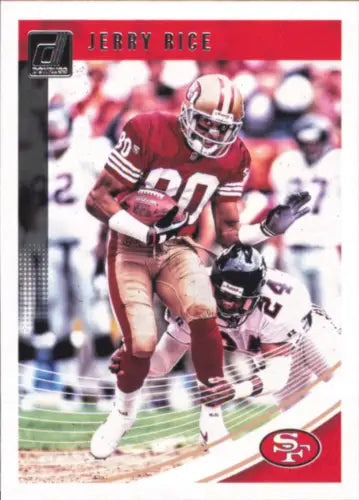 Jerry Rice San Francisco 49ers football card from 2018 Donruss #229 NM-MT condition