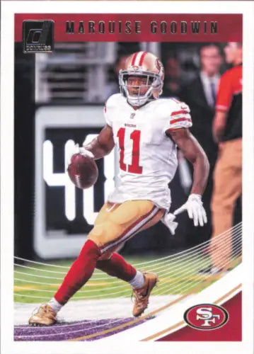 Marquise Goodwin 2018 Donruss football card for San Francisco 49ers collectors