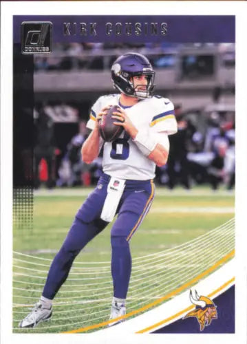 Kirk Cousins Minnesota Vikings football card from 2018 Donruss NM-MT condition