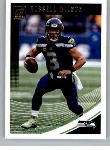 2018 Donruss #257 Russell Wilson football card with original gloss from Simply Sandoval