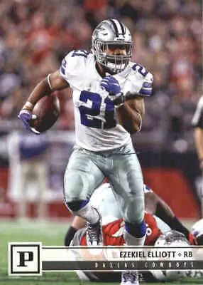 Ezekiel Elliott in action for the Dallas Cowboys on 2018 NFL Football Card