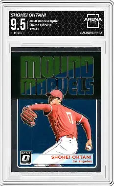 Graded 2018 Panini Donruss Optic Shohei Ohtani #MM3 Mound Marvels Baseball Card AC 9.5