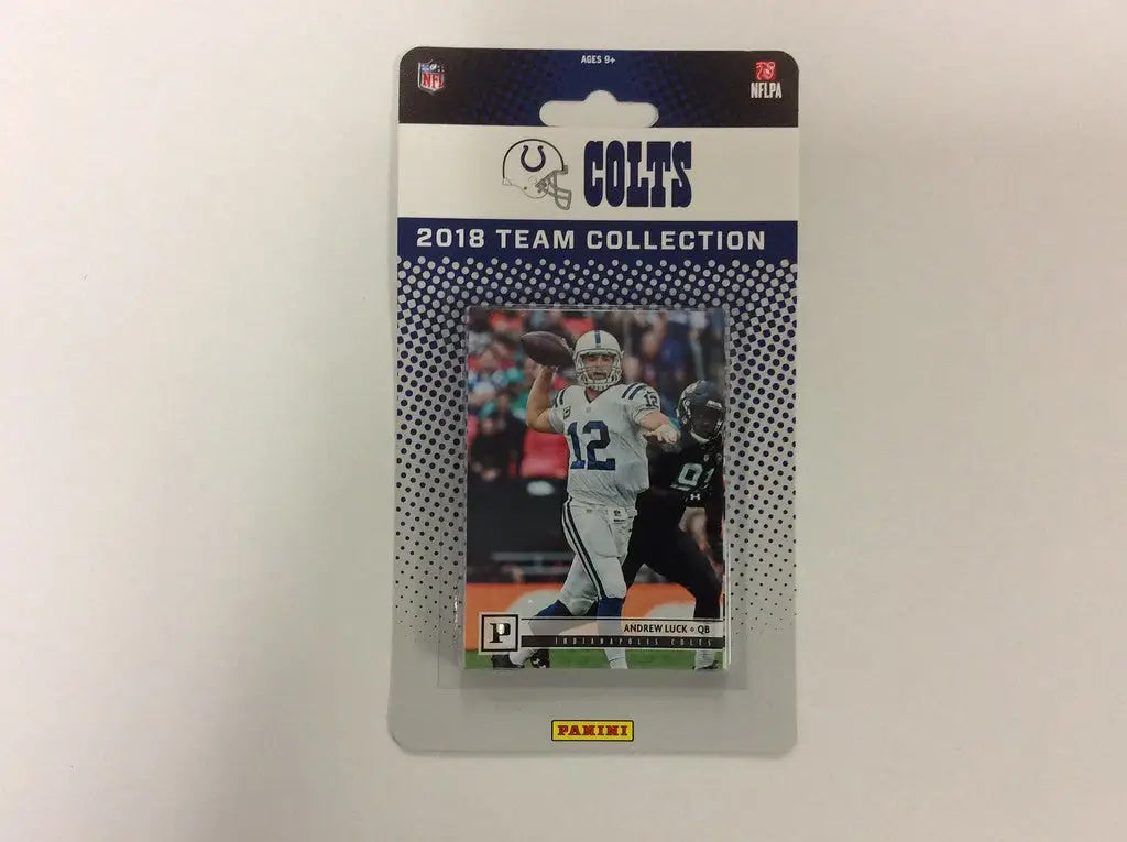 Packaged 2018 Indianapolis Colts trading cards from a factory sealed team set