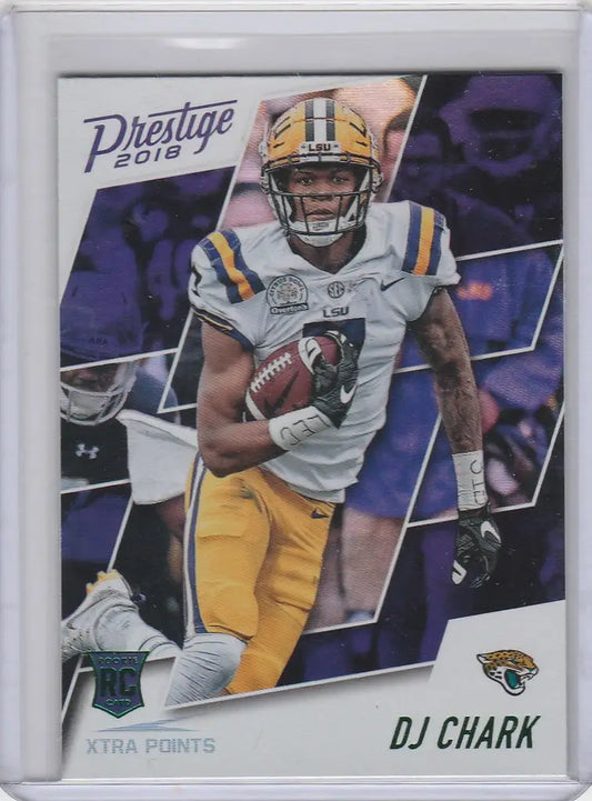 Football trading card of DJ Chark in Jacksonville Jaguars uniform from Panini Prestige