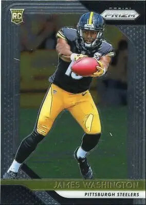 Football card of James Washington from 2018 Panini Prizm, Pittsburgh Steelers #222