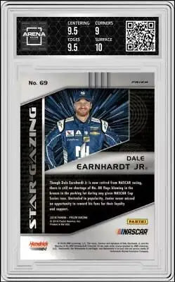 Graded Dale Earnhardt Jr. trading card from 2018 Panini Prizm NASCAR Star Gazing Camo Prizm