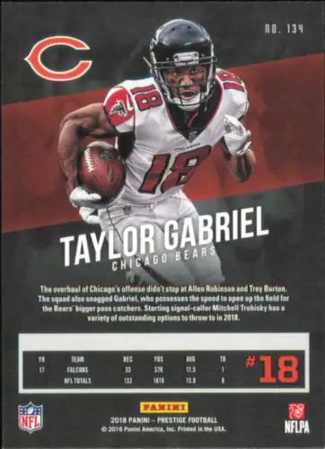 Taylor Gabriel Chicago Bears 2018 Prestige #134 NFL Football Card NM-MT