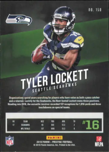 Tyler Lockett Seattle Seahawks 2018 Prestige #150 NFL Football Card NM-MT