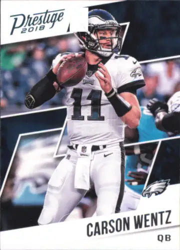 Carson Wentz Philadelphia Eagles 2018 Prestige #165 NFL Football Card NM-MT