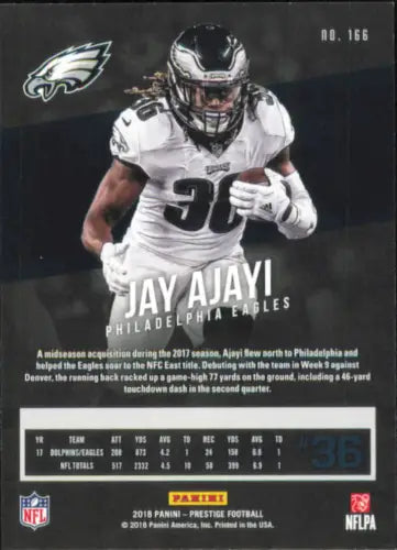 Jay Ajayi Philadelphia Eagles football card from 2018 Prestige NM-MT condition