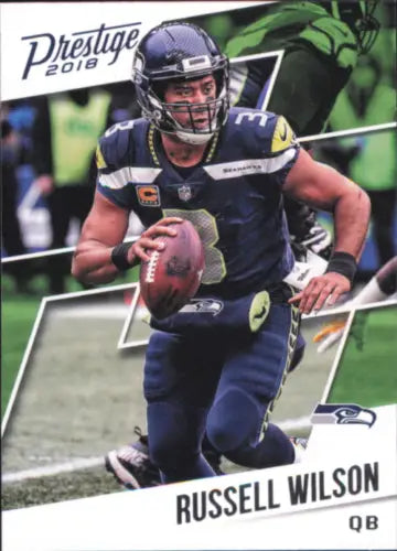 Russell Wilson Seattle Seahawks Football Card 2018 Prestige #191 NM-MT