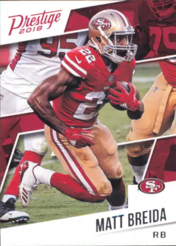 Matt Breida San Francisco 49ers football card 2018 Prestige #5 NM-MT condition