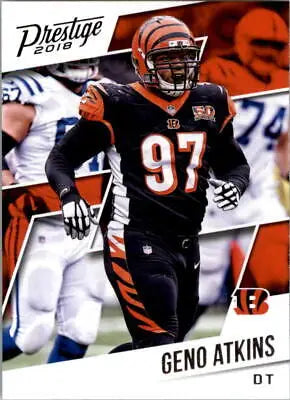 Geno Atkins Cincinnati Bengals NFL football card from 2018 Prestige set