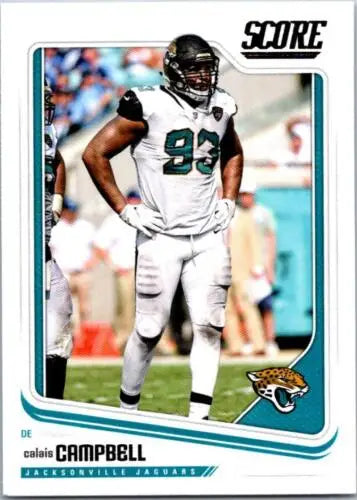 Calais Campbell 2018 Score #152 football card with original gloss from Simply Sandoval