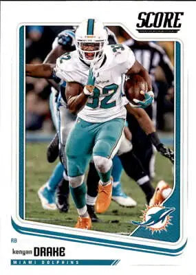 2018 Score #188 Kenyan Drake Miami Dolphins NFL Football Card NM-MT for collectors