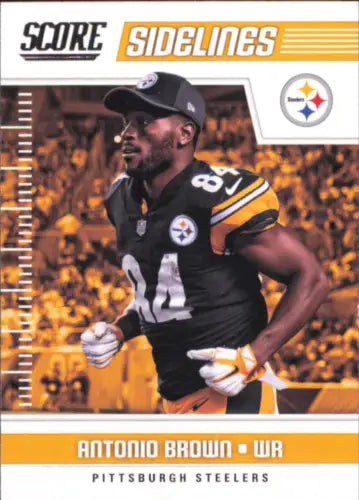 Antonio Brown 2018 Score Sidelines 8 Pittsburgh Steelers NFL Football Card NM-MT