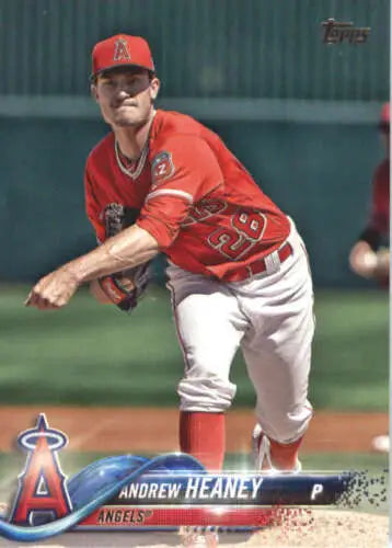 Baseball card of Andrew Heaney from 2018 Topps #491 with original gloss finish