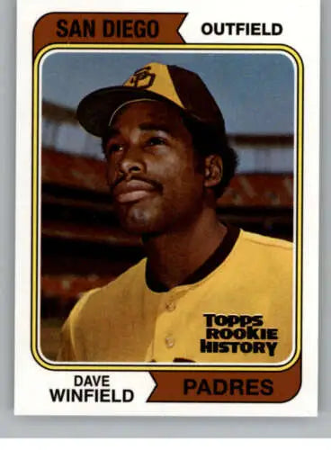 Dave Winfield baseball card from 2018 Topps Archives Rookie History with original gloss