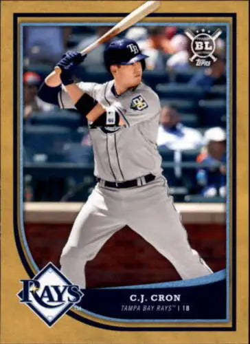 C.J. Cron 2018 Topps Big League Gold baseball card with original gloss finish