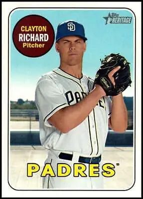 Clayton Richard baseball card from 2018 Topps Heritage High Number with original gloss