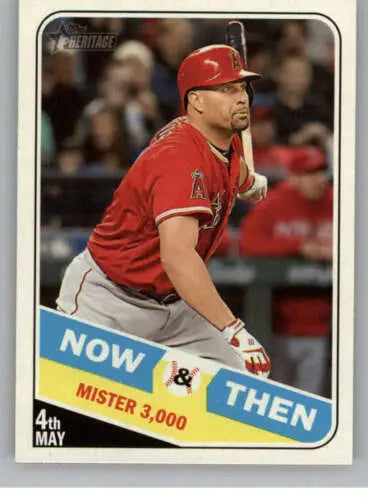 2018 Topps Heritage High Number Now and Then Albert Pujols card NM-MT Angels