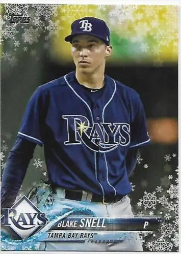 2018 Topps Holiday #HMW21 Blake Snell baseball card with original gloss effect