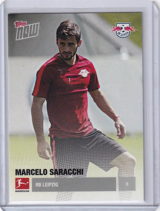 Soccer trading card of Marcelo Saracchi in red jersey for RB Leipzig KO-96