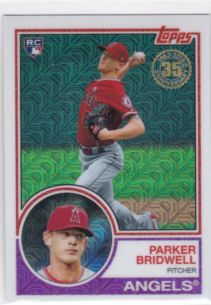 Baseball card of Parker Bridwell RC Rookie from Topps Silver Pack 1983 Topps series