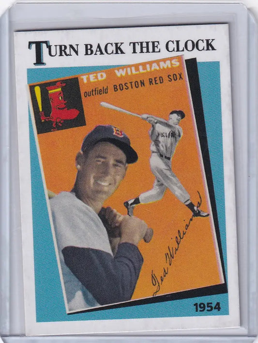 Baseball card of Ted Williams Boston Red Sox from Topps Throwback Thursday TBT 2018