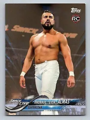 Andrade Cien Almas RC Bronze trading card from 2018 Topps WWE set