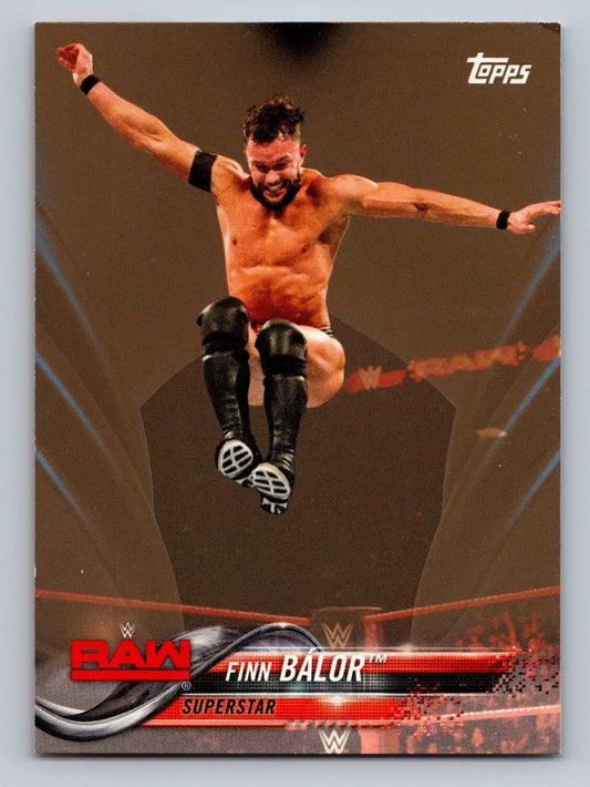 Finn Bálor wrestling card from 2018 Topps WWE #131 Bronze collectible series